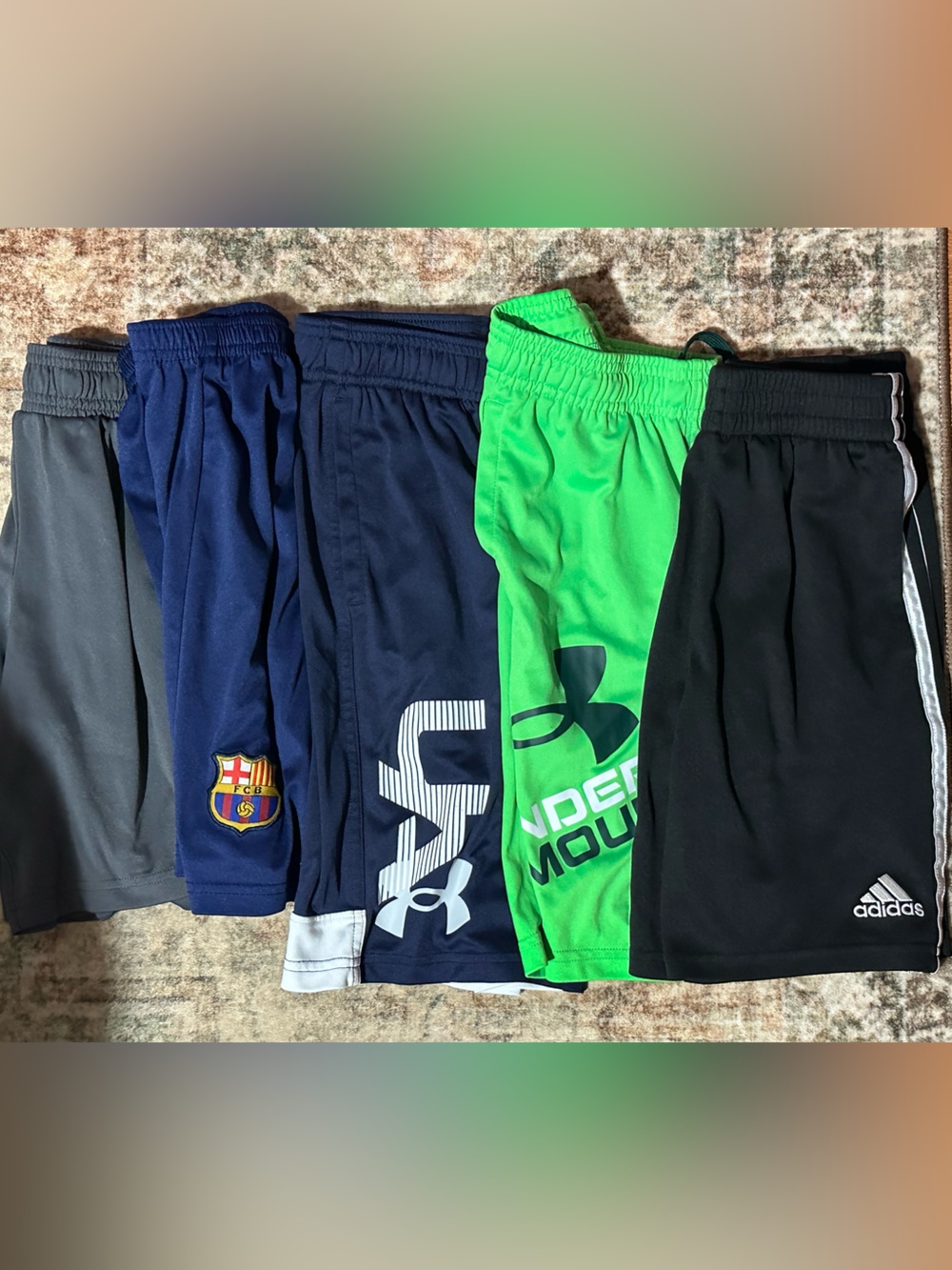 5 pairs kids athletic shorts